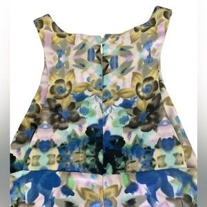 Maggy London size 12 floral sleeveless dress silky feel summer wedding